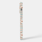 Aztec Formes Motif rouille crème Turquoise (Côté gauche)