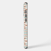 Aztec Formes Motif rouille crème Turquoise (Côté gauche)