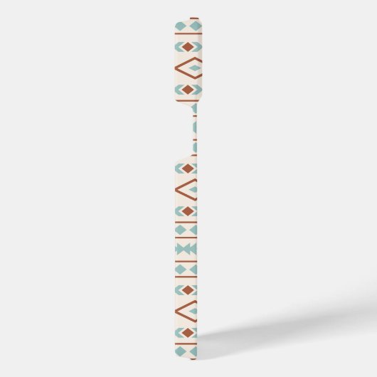 Aztec Formes Motif rouille crème Turquoise (Côté droit)