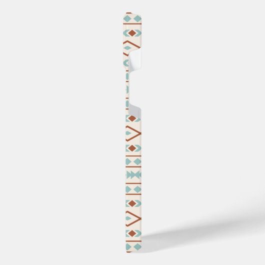 Aztec Formes Motif rouille crème Turquoise (Côté gauche)