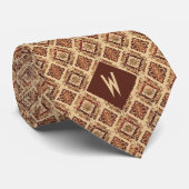 Aztec-geïnspireerd diamantpatroon stropdas (Opgerold)