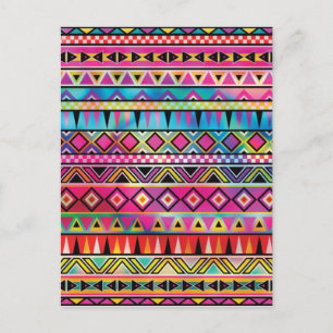 Aztec geïnspireerd patroon briefkaart