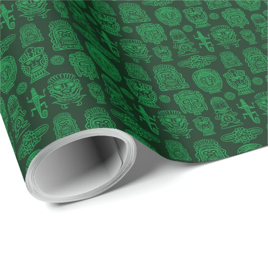 Aztec Geïnspireerd patroon Cadeaupapier (Rol Hoek)