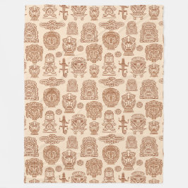 Aztec Geïnspireerd patroon Fleece Deken