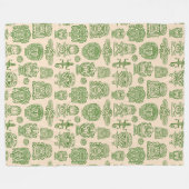 Aztec Geïnspireerd patroon Fleece Deken (Voorkant (Horizontaal))