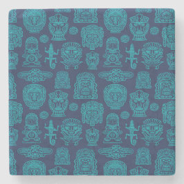 Aztec Geïnspireerd patroon Stenen Onderzetter