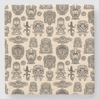 Aztec Geïnspireerd patroon Stenen Onderzetter