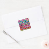 Aztec geïnspireerd patroon vierkante sticker (Envelop)
