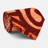 "Aztec Geïnspireerd rood" Populaire Mannen Trendy Stropdas (Opgerold)