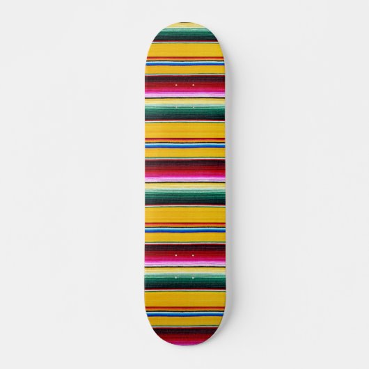 Aztec gekleurd gestript skateboard (Voorkant)