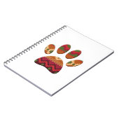 Aztec Geometric Pattern Art Dog Paw Print Notitieboek (Linkerzijde)