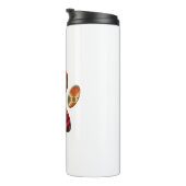 Aztec Geometric Pattern Art Dog Paw Print Thermosbeker (Geroteerd rechts)