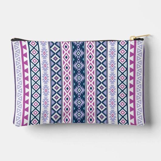 Aztec gestileerd (V) PTN roze paars blauw wit Etui (Achterkant)