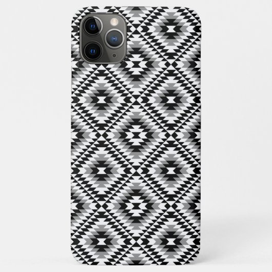 Aztec gestileerde BW + grijs symboolpatroon Case-Mate iPhone Case (Achterkant)