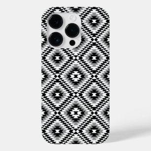 Aztec gestileerde BW + grijs symboolpatroon Case-Mate iPhone 14 Pro Hoesje