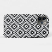 Aztec gestileerde BW + grijs symboolpatroon Case-Mate iPhone Case (Achterkant (horizontaal))