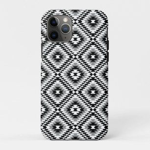 Aztec gestileerde BW + grijs symboolpatroon iPhone 11 Pro Hoesje