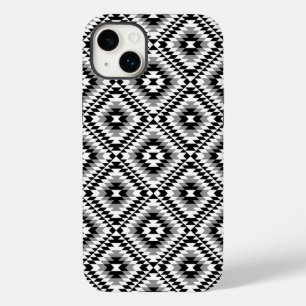 Aztec gestileerde BW + grijs symboolpatroon Case-Mate iPhone 14 Plus Hoesje