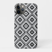 Aztec gestileerde BW + grijs symboolpatroon Case-Mate iPhone Case (Achterkant)
