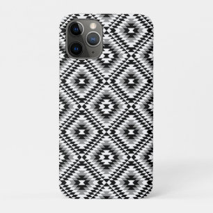 Aztec gestileerde BW + grijs symboolpatroon iPhone 11 Pro Hoesje