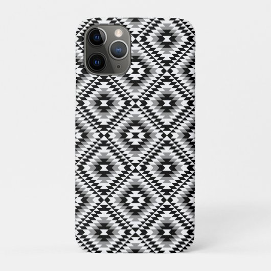Aztec gestileerde BW + grijs symboolpatroon Case-Mate iPhone Case (Achterkant)