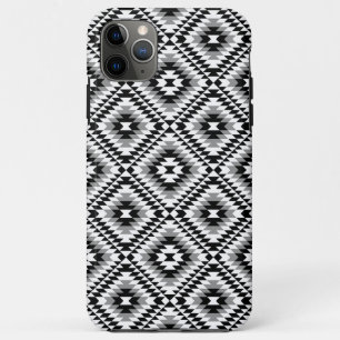 Aztec gestileerde BW + grijs symboolpatroon iPhone 11 Pro Max Hoesje