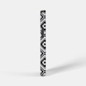 Aztec gestileerde BW + grijs symboolpatroon iPhone Hoesje (Rechterkant)