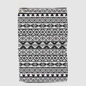 Aztec gestileerde patroon zwart + wit golfhanddoek (Voorkant)