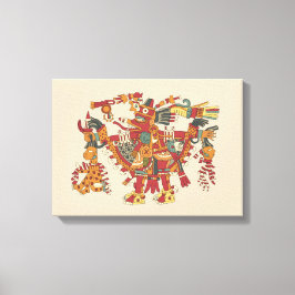Aztec god canvas afdruk