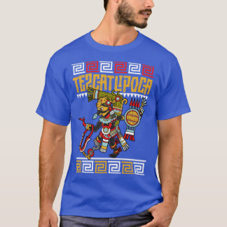 Aztec god van de nacht in Tezcatlipoca T-shirt