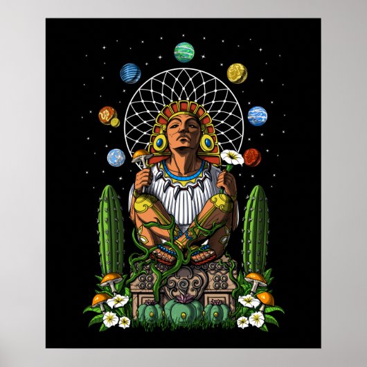 Aztec God Xochipilli Poster (Voorkant)