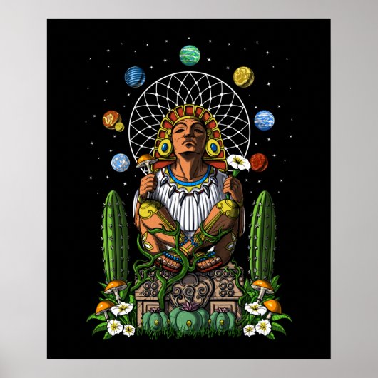 Aztec God Xochipilli Poster (Voorkant)