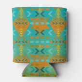 Aztec Gold, Aqua Pattern Koelbox Blikjeskoeler (Achterkant)