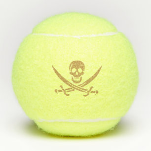Aztec Gold Skull & Cutlass Pirate Calico Jack Tennisballen