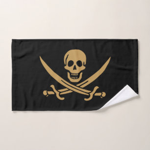 Aztec Gouden Schedel & Cutlass Piraat Calico Jack Handdoek