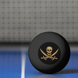 Aztec Gouden Schedel & Cutlass Piraat Calico Jack Pingpongballen