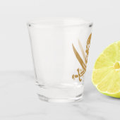 Aztec Gouden Schedel & Cutlass Piraat Calico Jack Shot Glas (Links)