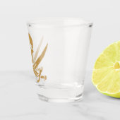 Aztec Gouden Schedel & Cutlass Piraat Calico Jack Shot Glas (Rechts)