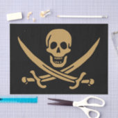 Aztec Gouden Schedel & Cutlass Piraat Calico Jack Tissuepapier (Craft)