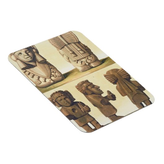 Aztec Idols, Mexico (kleurenlithograaf) Magneet (Rechterzijde)