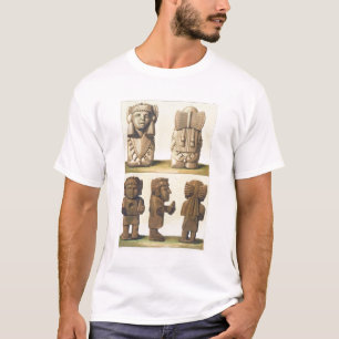 Aztec Idols, Mexico (kleurenlithograaf) T-shirt