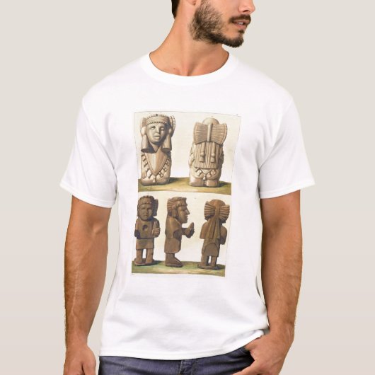 Aztec Idols, Mexico (kleurenlithograaf) T-shirt (Voorkant)