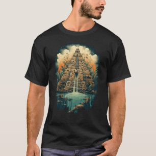 Aztec Inca Maya Mystieke Jungle Tempel Piramide Gr T-shirt