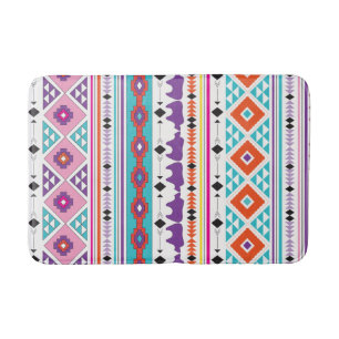 Aztec Indian Tribal Pattern Geometric Bath Mats Badmat