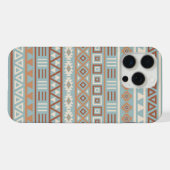 Aztec Influence Motif Crème Bleue Terracottas (Verso Horizontal)