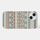 Aztec Influence Motif Crème Bleue Terracottas (Verso Horizontal)