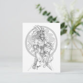 Aztec Jaguar Warrior Briefkaart (Staand voorkant)