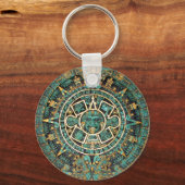 Aztec kalender in detail sleutelhanger (Voorkant)