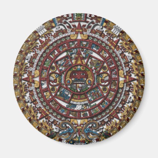 Aztec Kalender Koelkast Magneet (Voorkant)