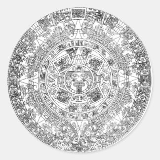 aztec-kalender ronde sticker
